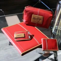 Rawlings "Pop" Baseball Stitch Front Pocket Wallet 8 Rawlings "Pop" Baseball Stitch Front Pocket Wallet -Rawlings Shop POP RED 101