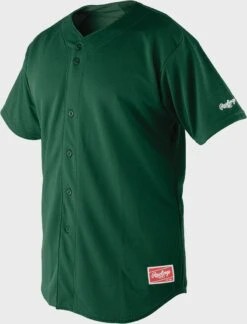 Rawlings Short Sleeve Full Button Front Jersey, Adult & Youth