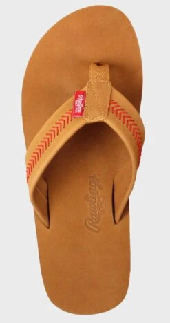 Rawlings Men's Baseball Stitch Nubuck Leather Sandals