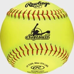 Rawlings 6 Gallon Bucket Of 12" Batting Practice Softballs, 12 Or 18 Balls -Rawlings Shop RFPBP12SY 1