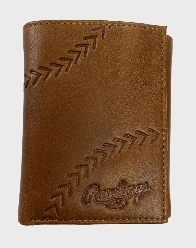 Rawlings Debossed Stitch Tri-Fold Wallet 1 Rawlings Debossed Stitch Tri-Fold Wallet