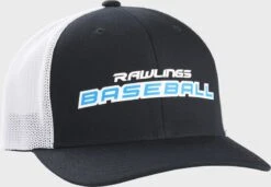 Rawlings Baseball Mesh Snapback Hat -Rawlings Shop RSGBH BW 5