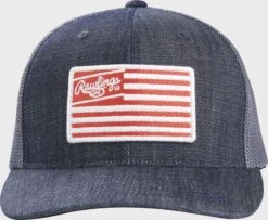 Rawlings Denim Mesh Snapback Hat