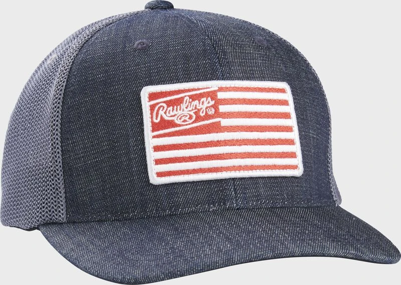 Rawlings Denim Mesh Snapback Hat 3 Rawlings Denim Mesh Snapback Hat - Image 3